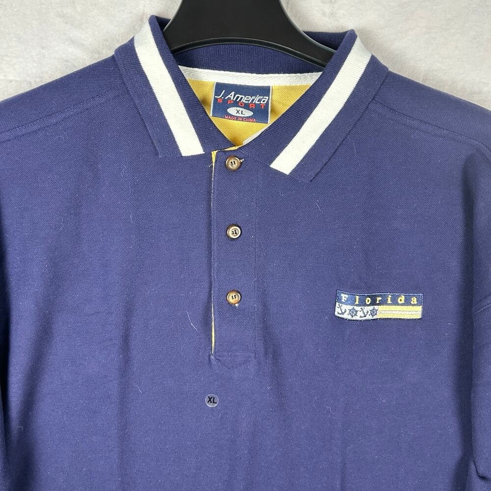 NWT J. America Sport Florida Souvenir Polo – Navy Blue – Men’s XL – 100% Cotton - Picture 3 of 8